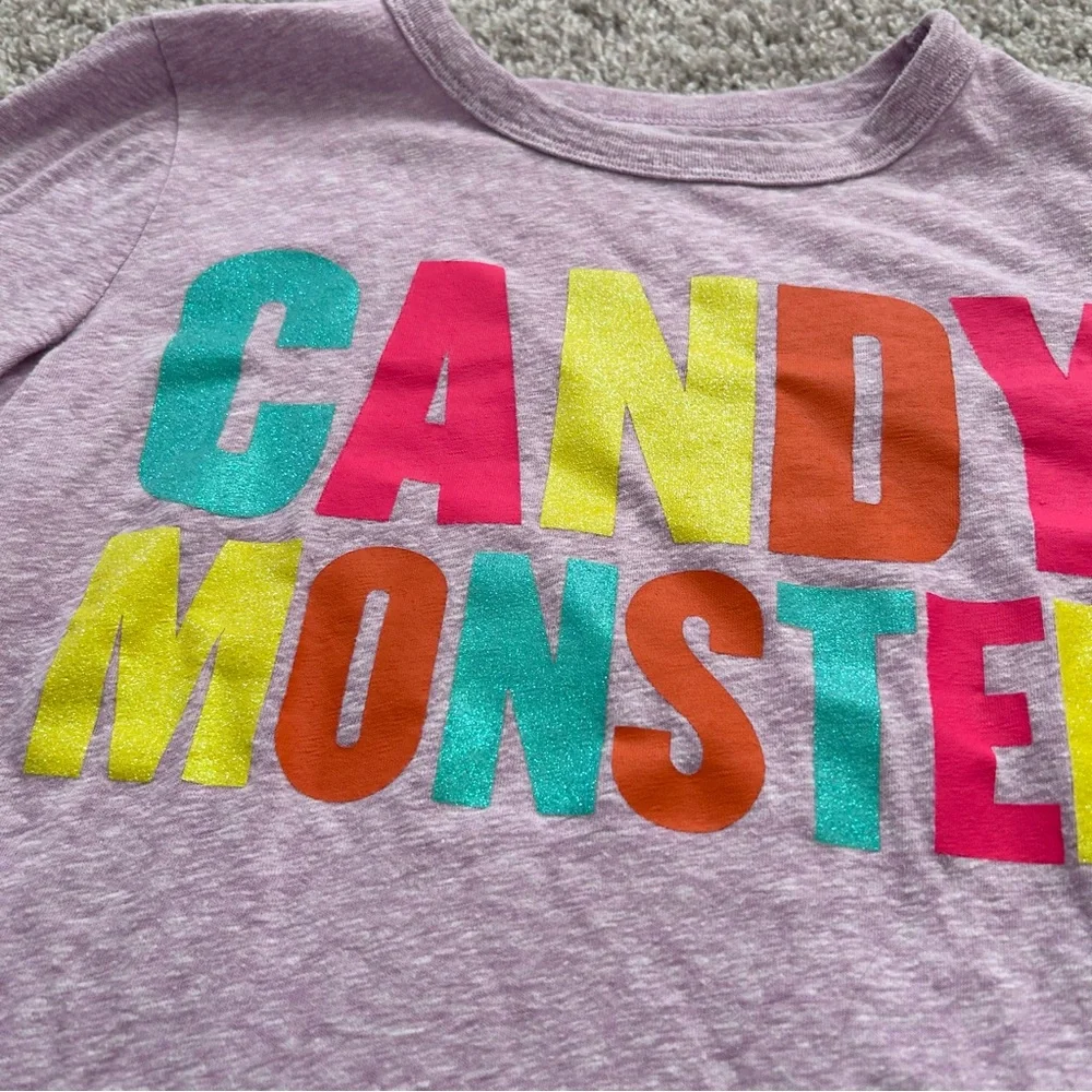 Crewcuts Halloween CANDY MONSTER l/s tee girls size 10